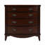 Agatha W Commode décorative rectangulaire 4 tiroirs en bois, brun acajou foncé-121543240