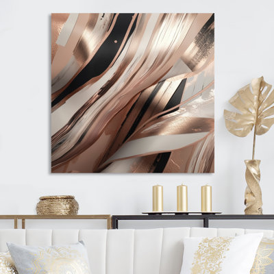 " Rosegold Embracing Essence Of Lines I "