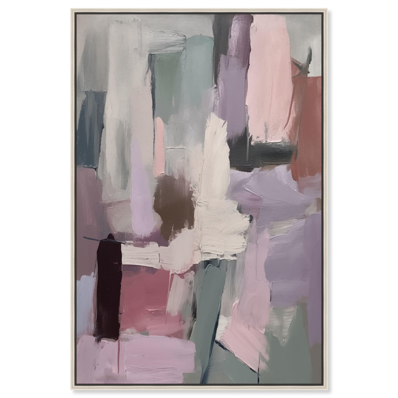 Earth and Ether II Canvas Abstract Expressionism by Art Remedy, Silver Floater Framed, 16" H x 11" W