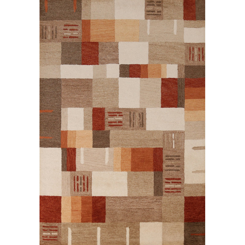 Tapis indien géométrique moderne