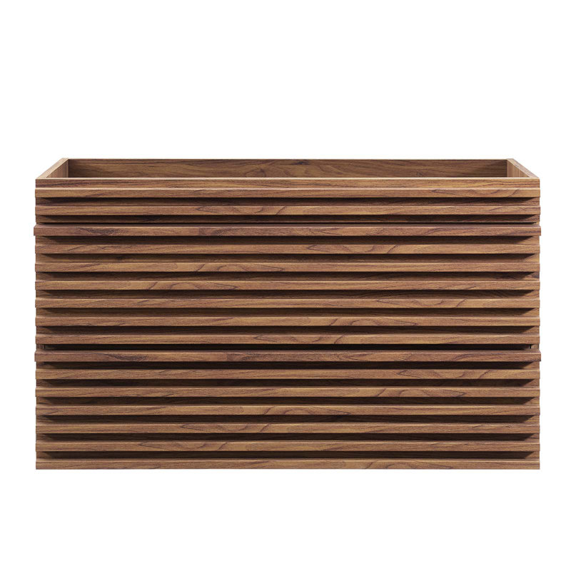 Render 36'' Walnut Wall-Mount Bathroom Vanity Cabinet