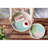 16” Decorative Round MDF Tray with Multicolored Capiz Floral Design, Bohemian Accent Tray for Serving, Vanity, Tabletop, or Centerpiece-484832558