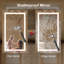 Miroir de salle de bain à DEL 72 x 36, miroirs de salle de bain à intensité variable pour le mur, antibuée, 3 couleurs réglables, mémoire, lumières à DEL doubles (avant et rétroéclairé) Matériau trempé durable-109488287