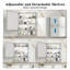 Grande armoire de rangement murale en aluminium avec miroir, 24 po x 30 po, argent
