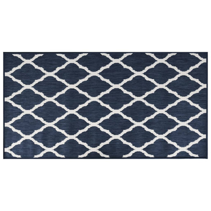 Aimar Outdoor Rug Reversible Design, Rectangle 80 x 150cm, Navy