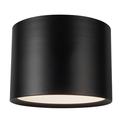 Napoleon 15-in Black dimmable LED Semi-Flush Mount
