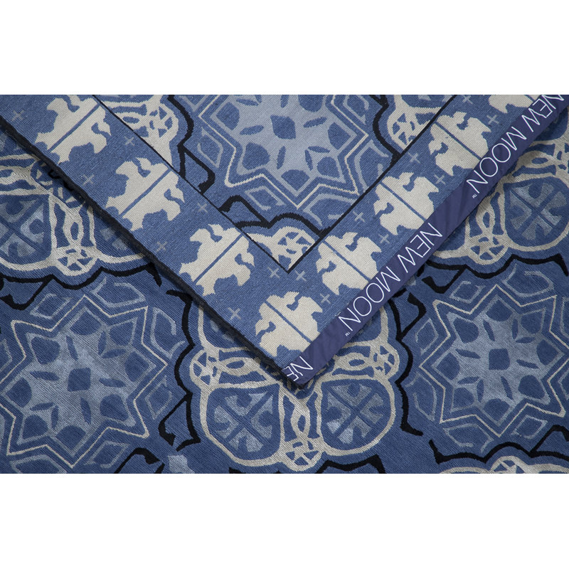 Capistrano Geometric Area Rug in Blue/Silver/Ebony, Rectangle 8' x 10'