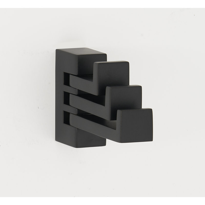 Linear Triple Robe Hook, Matte Black