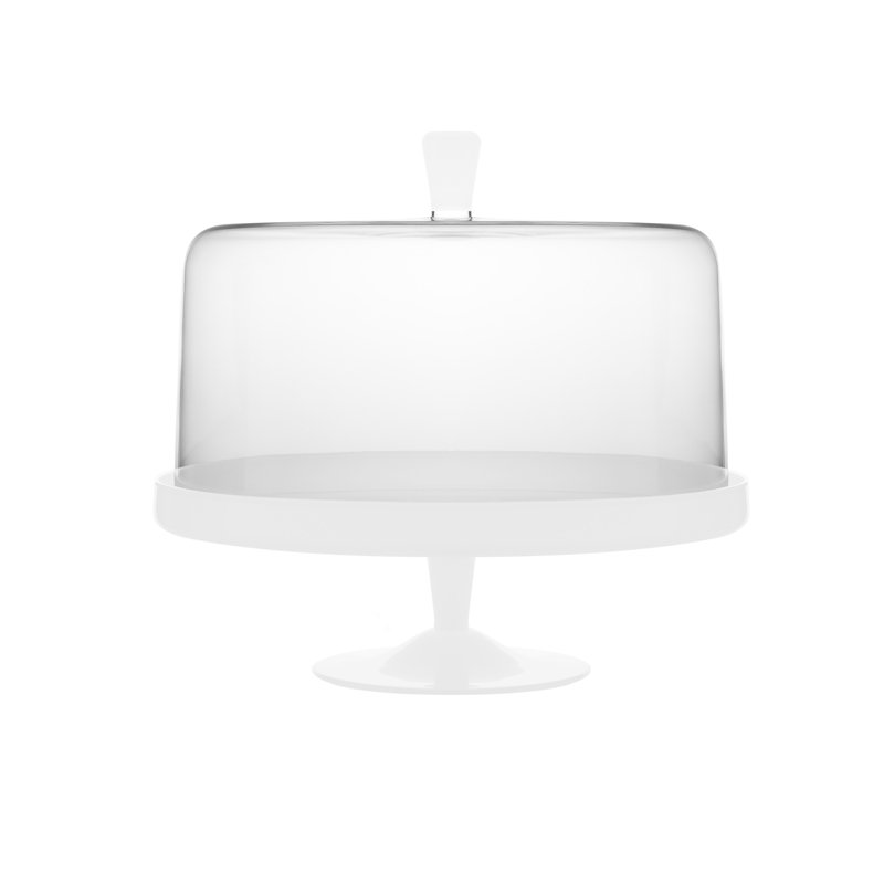 Deyoung Glass Cake Stand, White