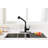 Matte Black Kitchen Sink Faucet With Pull Down , Single Handle Water Tap Out Spray, 360 Rotating High Spout, Corrosion & , Convenient Flow Control Approach Faucet, Rotatable Discharge, Surface, Easy