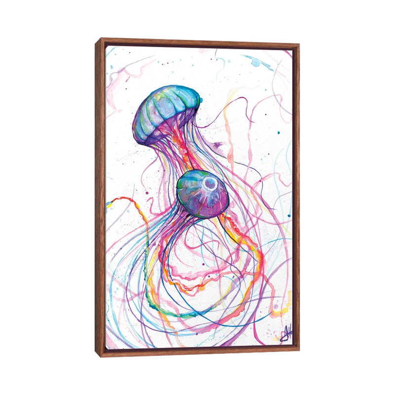 Art You You Jelly, H 26 po x l 18 po x 1,5 po, Toile classique avec cadre brun