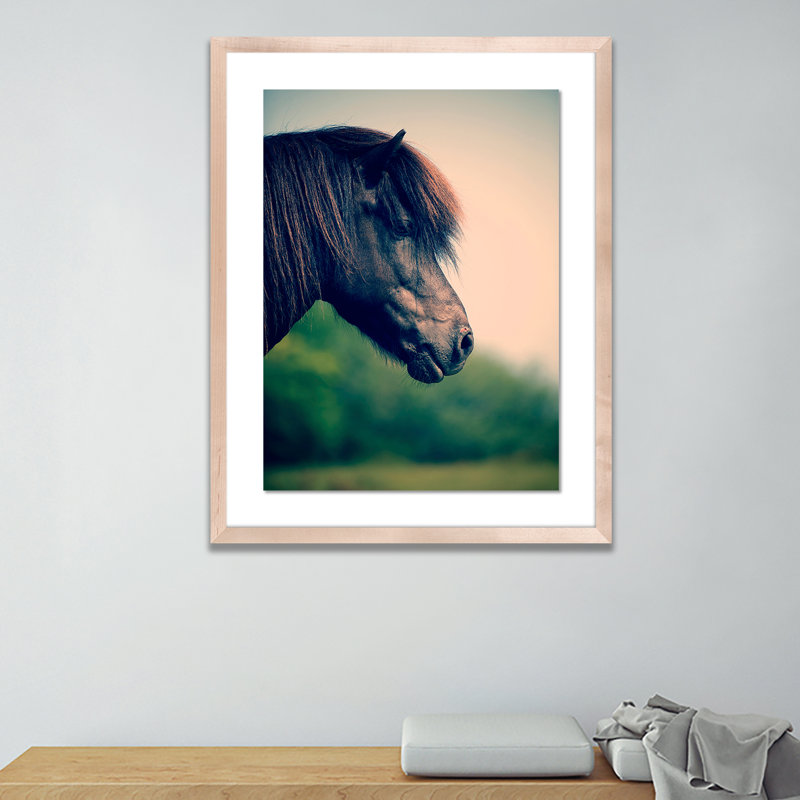 Horse Profile 5 Print by Pernille Westh, Natural, 24" H x 19" W x 1.5" D