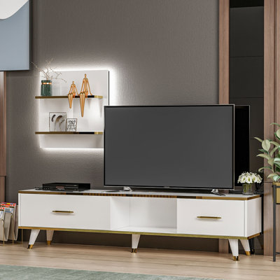 Thangool Unfinished TV Stand for TVs up to 48"