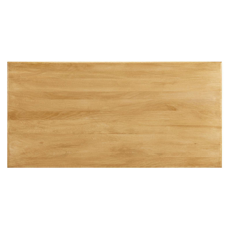 Rivian 70" Oak Mango Wood Mid-century Modern Dining Table
