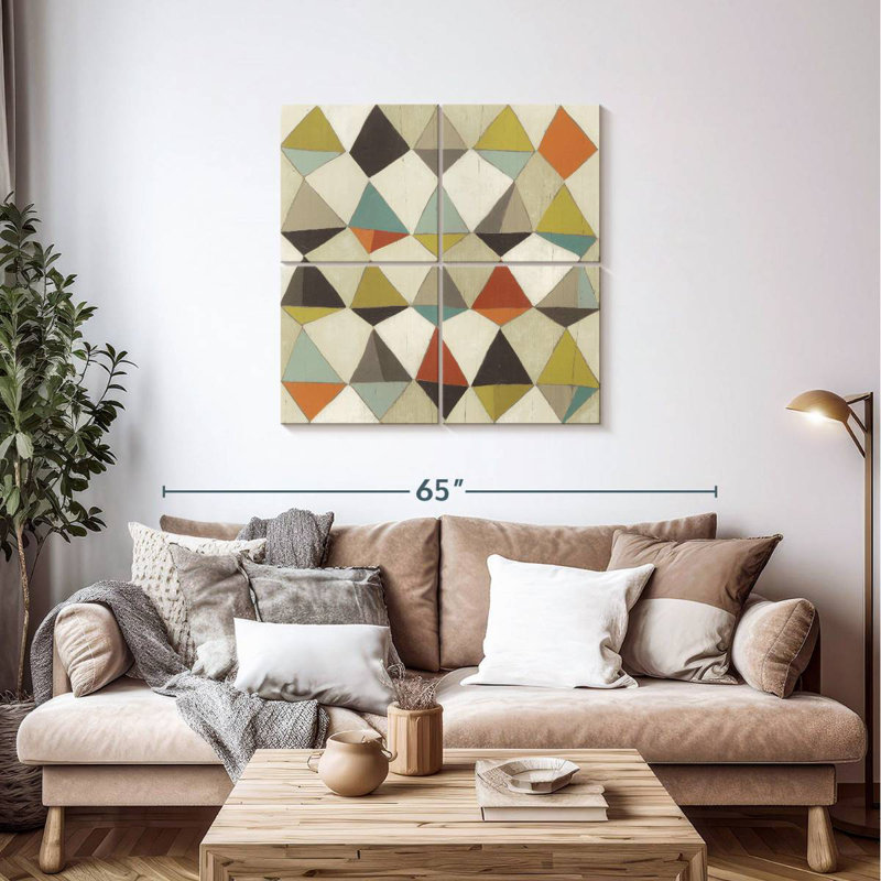 Motif ondulé II, H 38 po x l 38 po