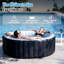 Blue Elephant 130 - Jet Polyvinyl Chloride (PVC) Round Inflatable Hot Tub in Black