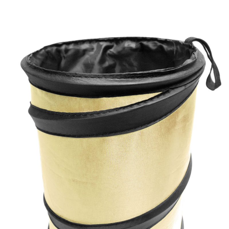 Poubelle pliante, 2, H 8,3 po x l 6,3 po x P 6,3 po, Beige