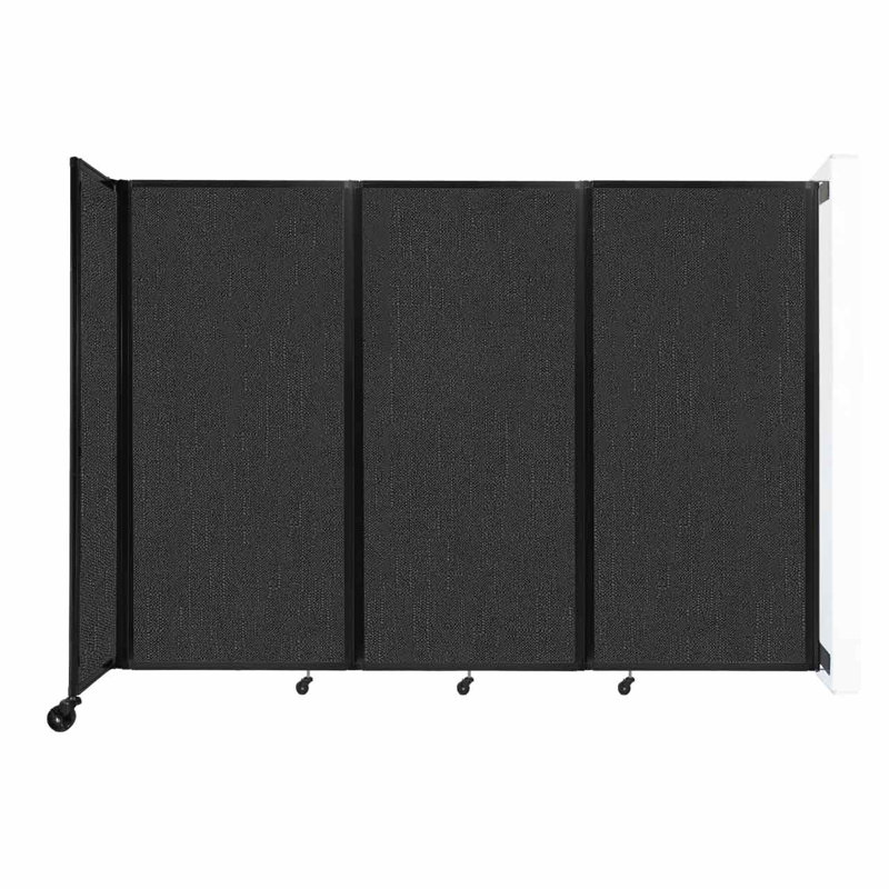 11 - Cloison pliante à panneaux, Noir, 3, H 82 po x l 102 po x P 12 po