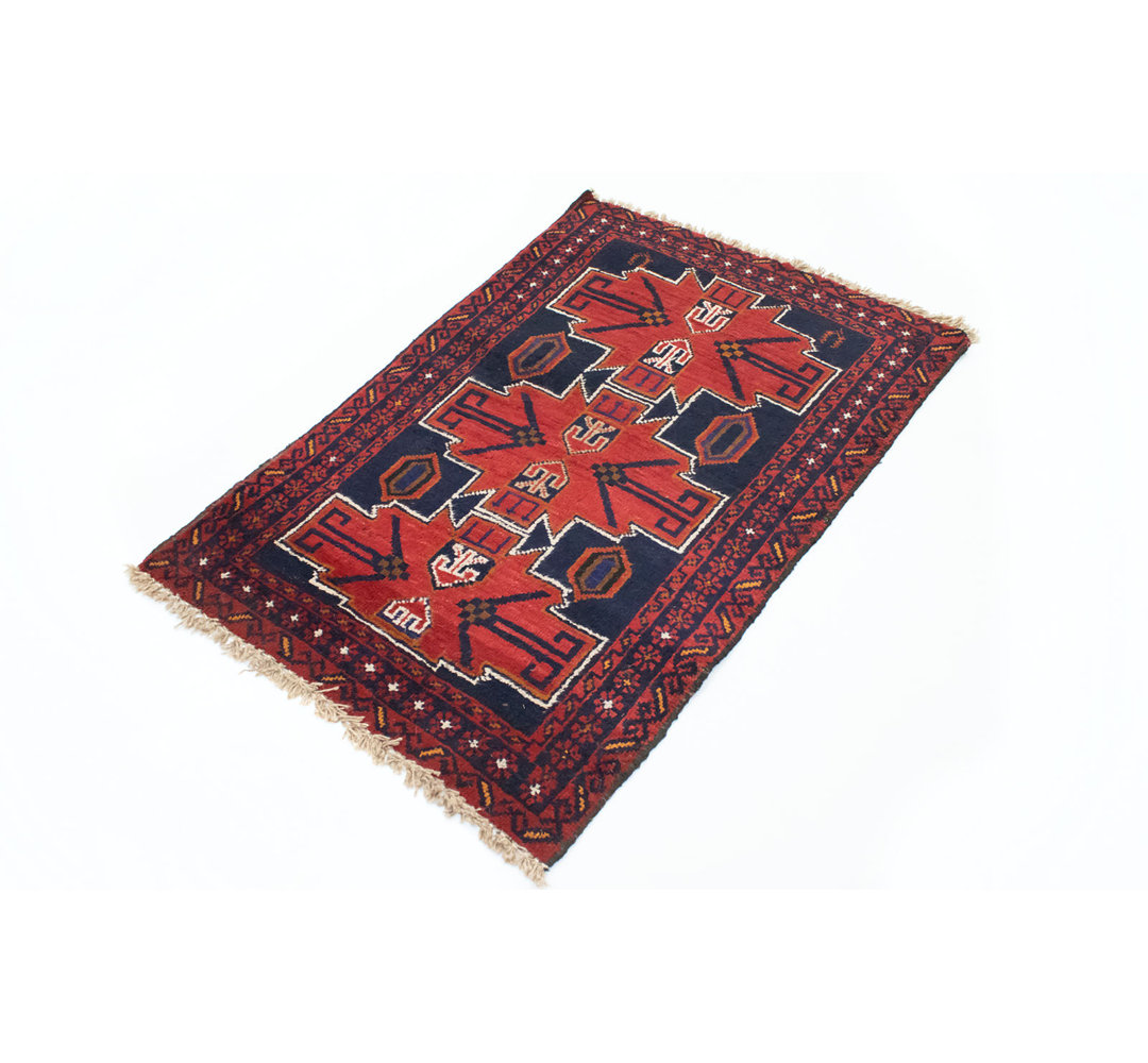 Colerane Hand Hooked Wool Red Indoor/Outdoor Rug