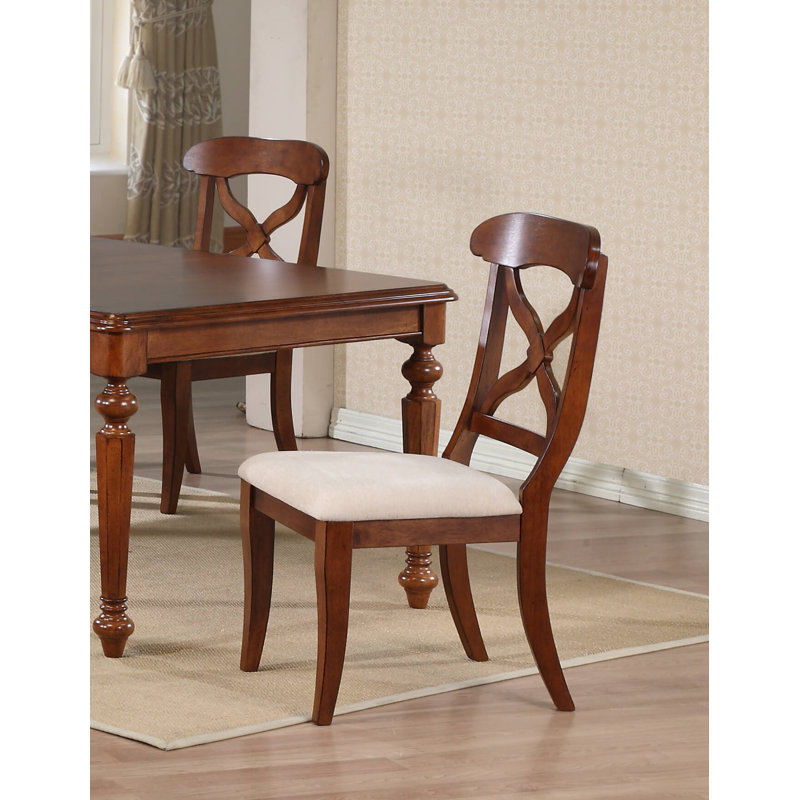 Azura 18.5'' H Upholstered Side Chair, Chestnut