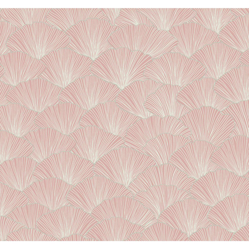 Papier peint lumineux ginkgo, Corail
