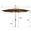 Parasol 9 pi avec lumières DEL-2122559491