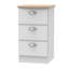 Fully Assembled McVille 3 Drawer Bedside Table