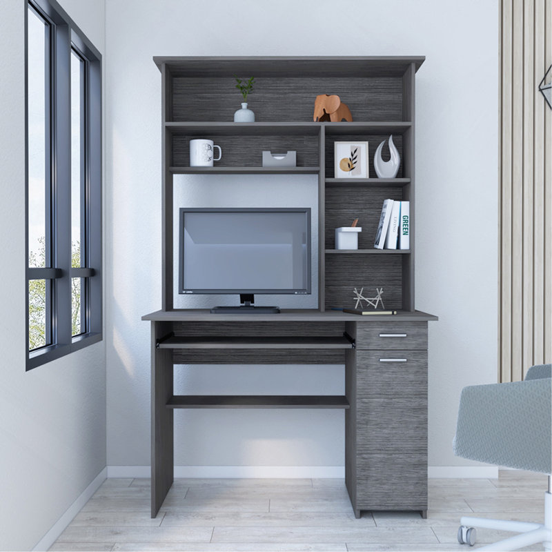 Bureau d'ordinateur Acequia, bureau, chêne fumé