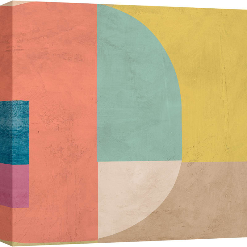 Abstract And Geometric Painting: Planets - Wrapped Canvas Print, 50cm H x 50cm W
