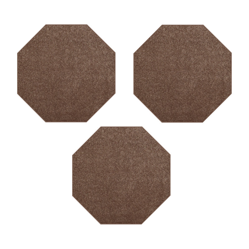 Ensemble de tapis d'intérieur / extérieur en polyester touffeté à la machine Mansbury, Octogone 2 pi x 2 pi