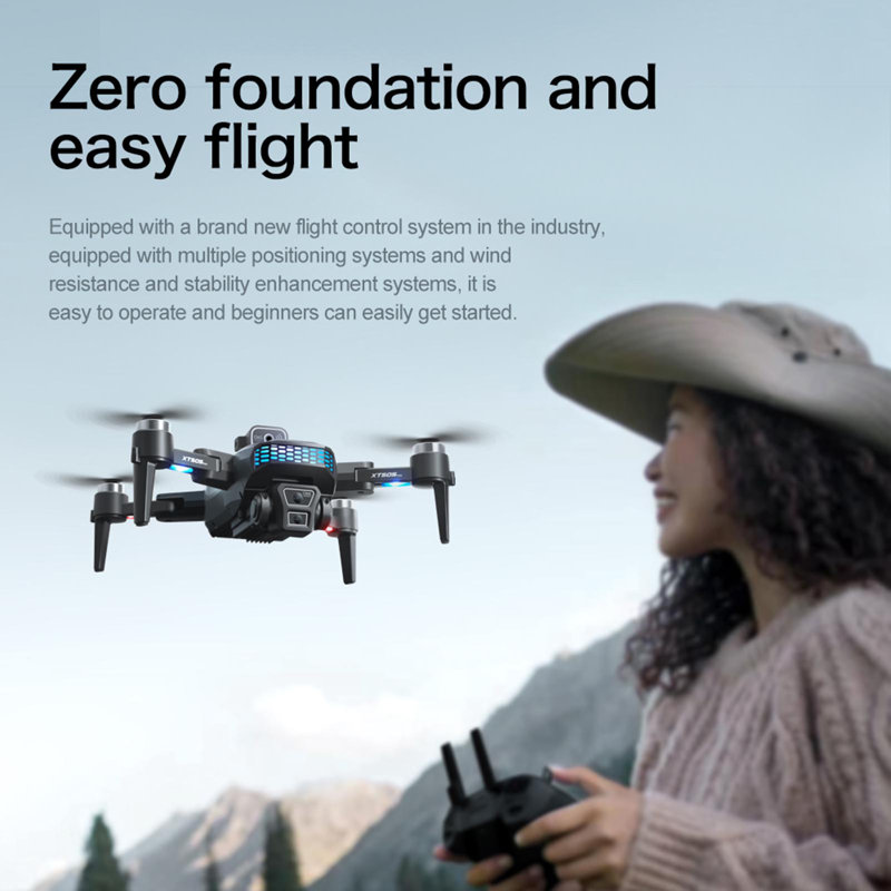 Drone 4K avec appareil photo et moteur électrique sans balai 20 minutes de vol Geste de temps de photographie Positionnement précis