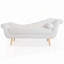 Chaise longue avec accoudoirs à volutes