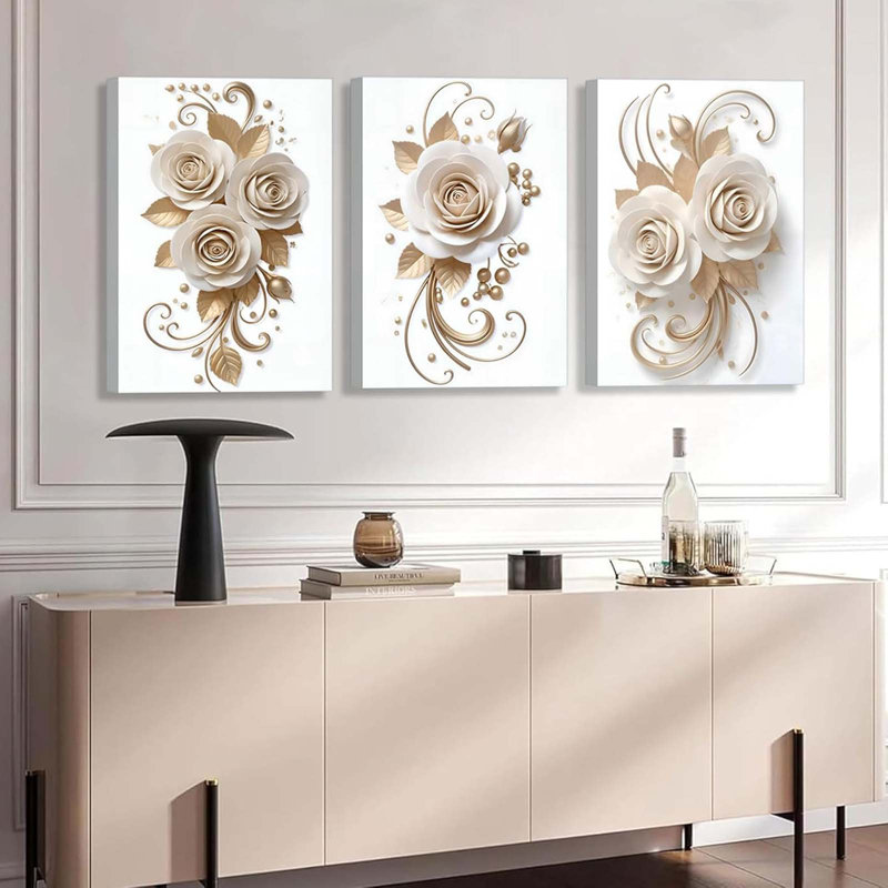 3 Piece Wrapped Canvas Print, 40 cm H x 30 cm W