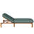 Green Adjustable Patio Chaise Lounge, Freely Adjusted Backrest, All-Weather Outdoor Recliner For Pool, Yard And Terrace-2051707102