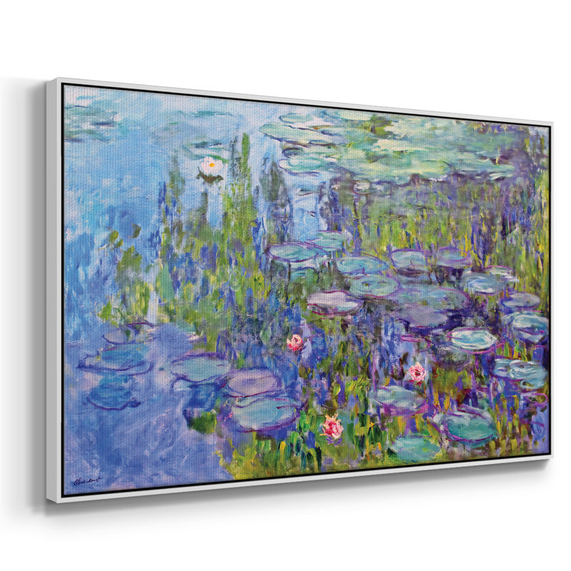 Nymphéas, 1914, impression sur toile encadrée, H 27 po x l 41 po x P 2 po, Blanc