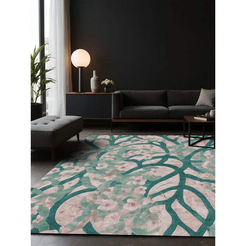 Tapis gris soyeux et moelleux, Carré 4 pi
