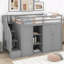 Lit de rangement avec 3 tablettes, 2 armoires et 2 tiroirs-108600770