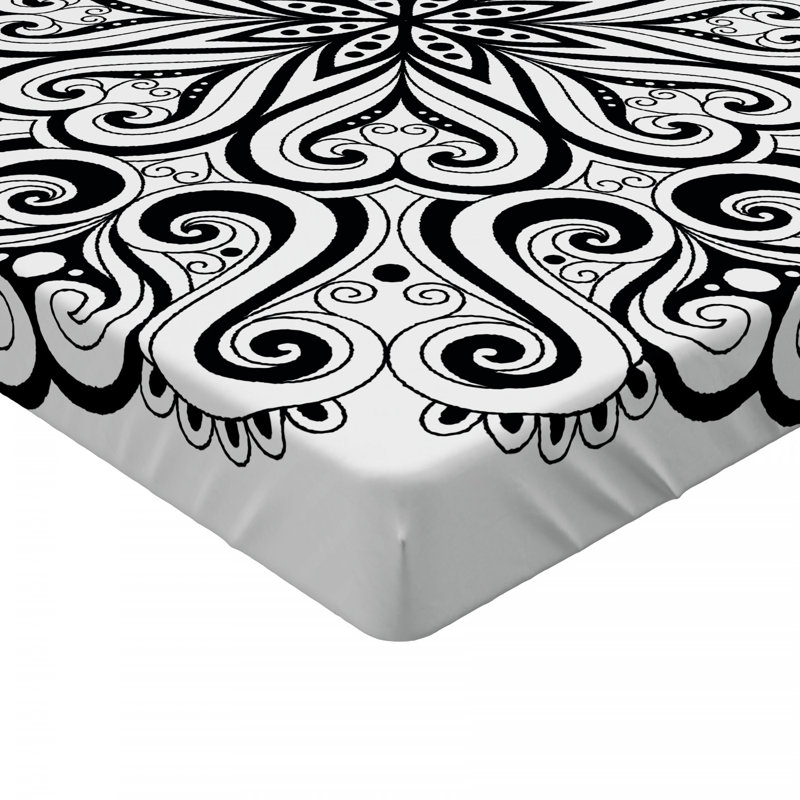 Microfiber Floral Fitted Sheet, Full Fitted Sheet