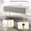 Banc de rangement rembourré en velours Ebern Designs