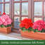 Paquet de 4 géraniums artificiels, couleur rouge, hauteur 14,2 po, fleurs en soie artificielle-137003455