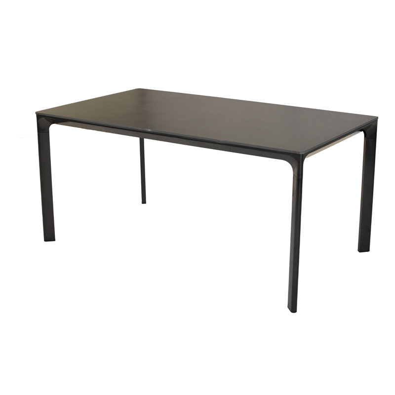 Carmene Rectangular Metal Outdoor Dining Table , 160cm cm W 90cm cm D
