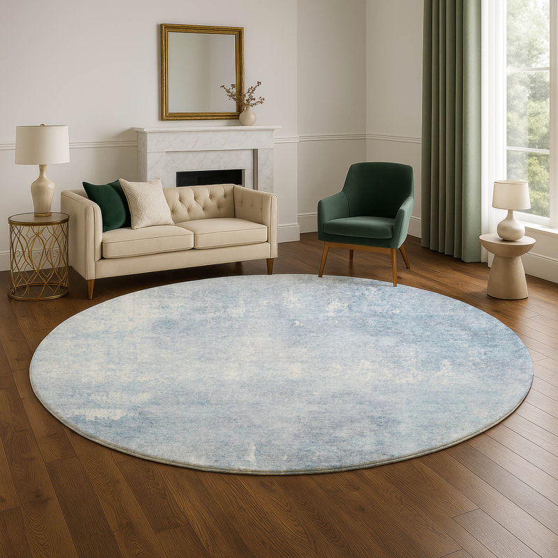 Premium Machine Washable Chelston AMF1852 Modern Rug, Round 8'