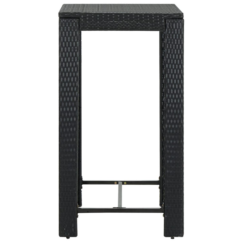 Adhern Rattan Bar Table, Black