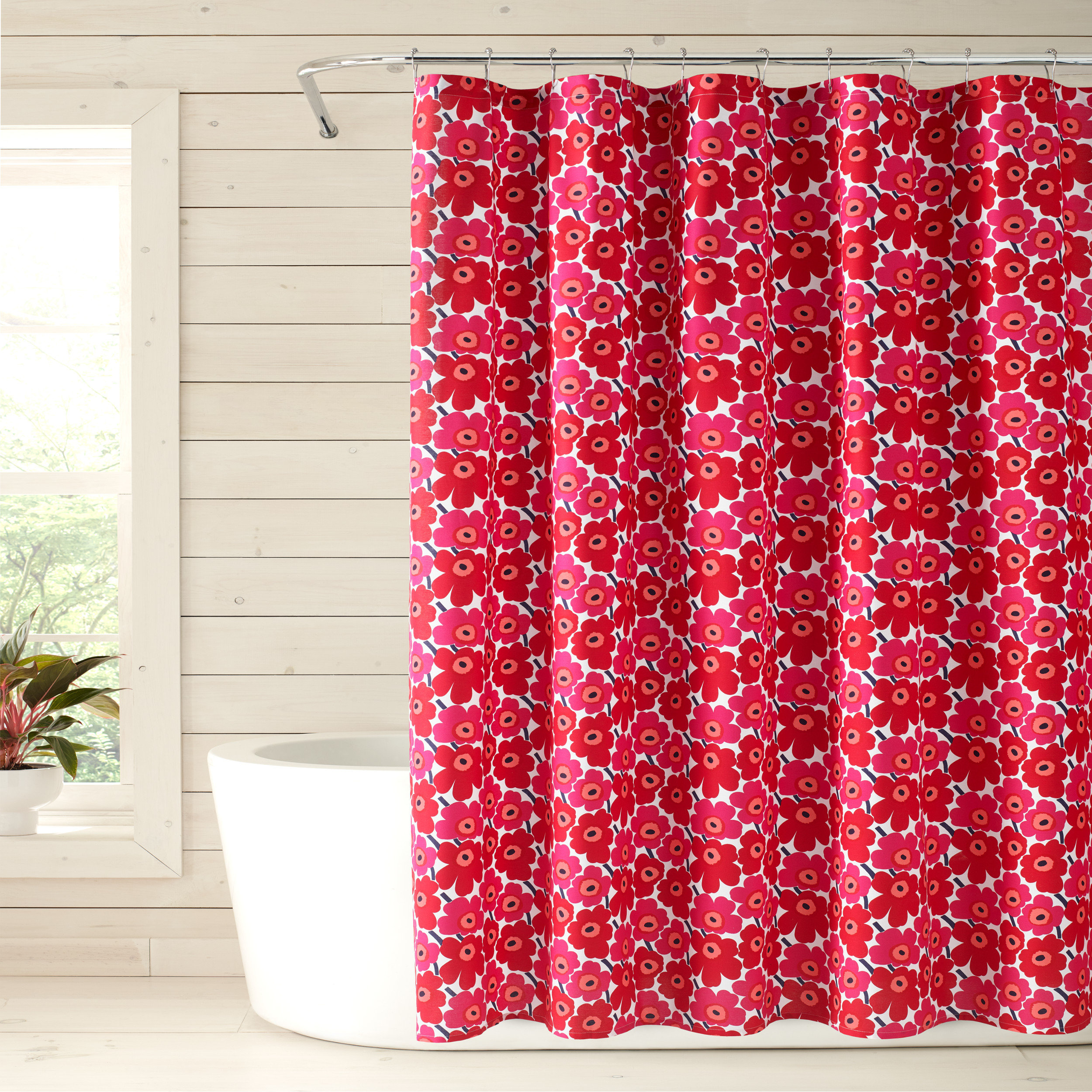 Marimekko Cotton Floral Single Shower Curtain & Reviews Wayfair