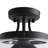 Penley 3 - Light 13.8" Glass Semi Flush Mount Ceiling Light in Matte Black-497930827