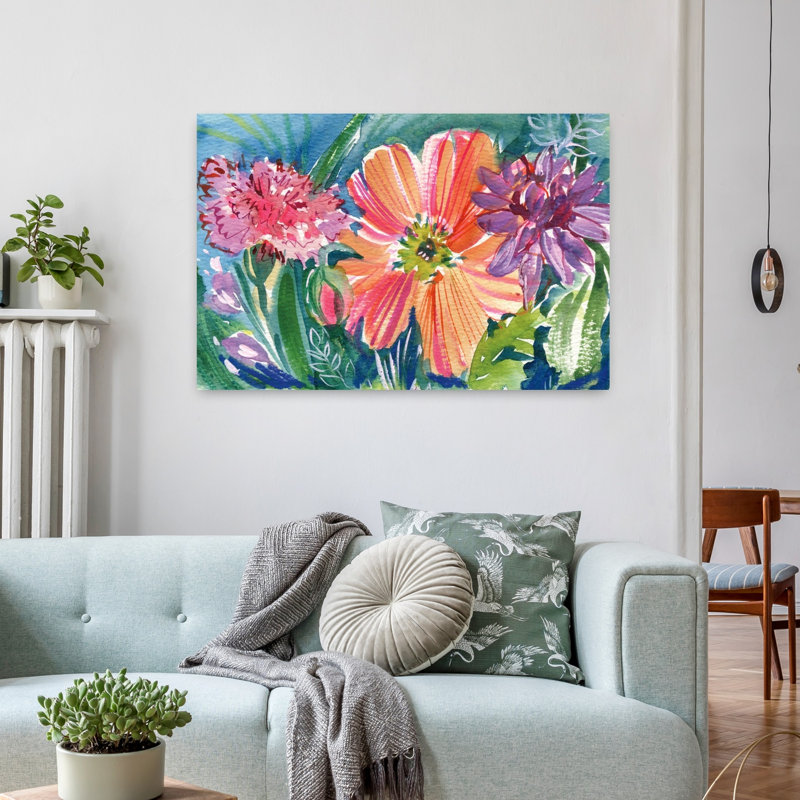 Fleur secrète, art floral, H 36 po x l 24 po