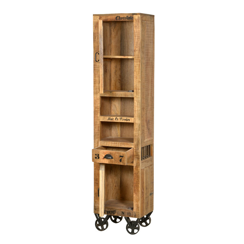 Kym Solid Wood Freestanding Linen Cabinet
