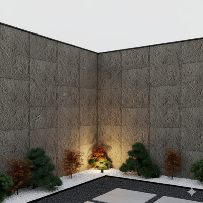 Panneaux muraux en pierre simulée 3D, ensemble de panneaux de lambris en polyuréthane 6 pièces pour la décoration murale intérieure, ignifuge, léger et imperméable, conçu pour les murs de télévision, les bureaux, les espaces de vie, 47,24 po x 23,62 po (finition de la peau en gris anthracite) ))