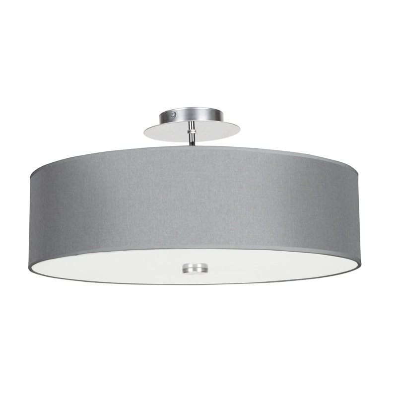 Erdmute 3-Lights 50 cm Semi Flush Mount, Grey