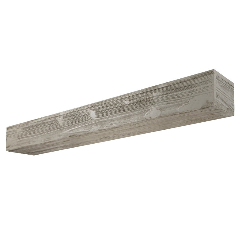 72 Inch Rustic Wood Fireplace Mantel Shelf, Wall-Mounted Floating Shelf for Home Decoration, Gray
